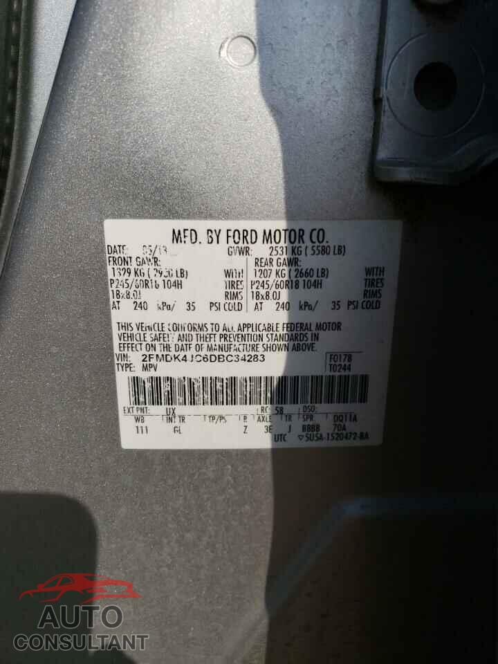 FORD EDGE 2013 - 2FMDK4JC6DBC34283