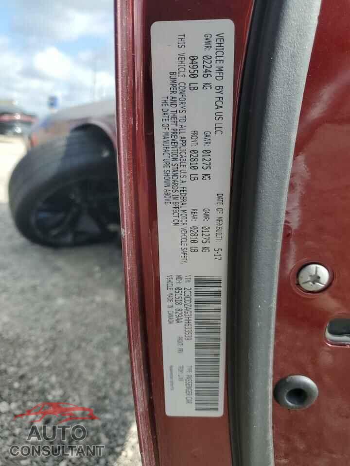 DODGE CHALLENGER 2017 - 2C3CDZAG3HH633539