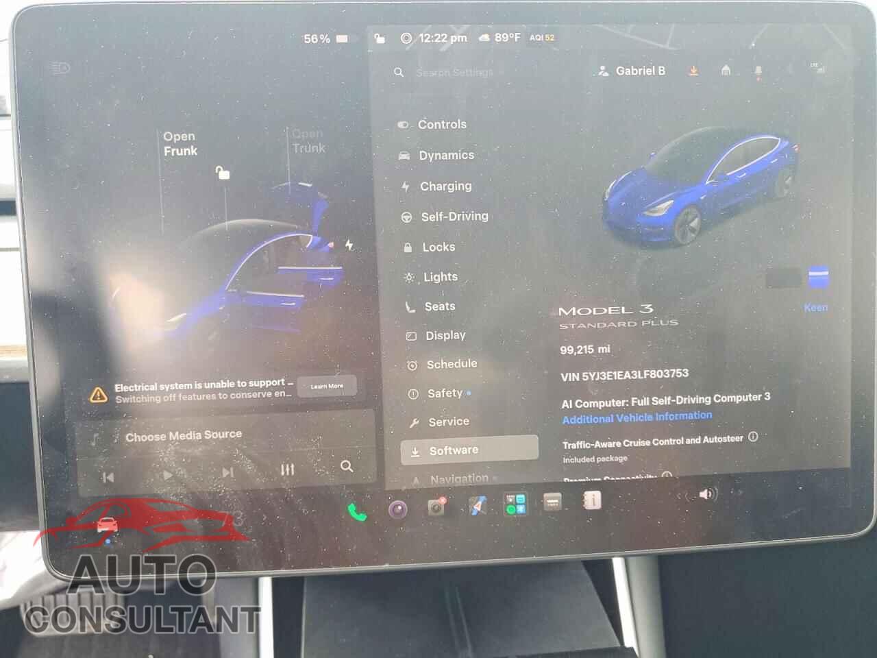 TESLA MODEL 3 2020 - 5YJ3E1EA3LF803753