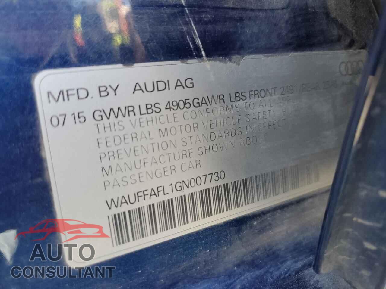 AUDI A4 2016 - WAUFFAFL1GN007730