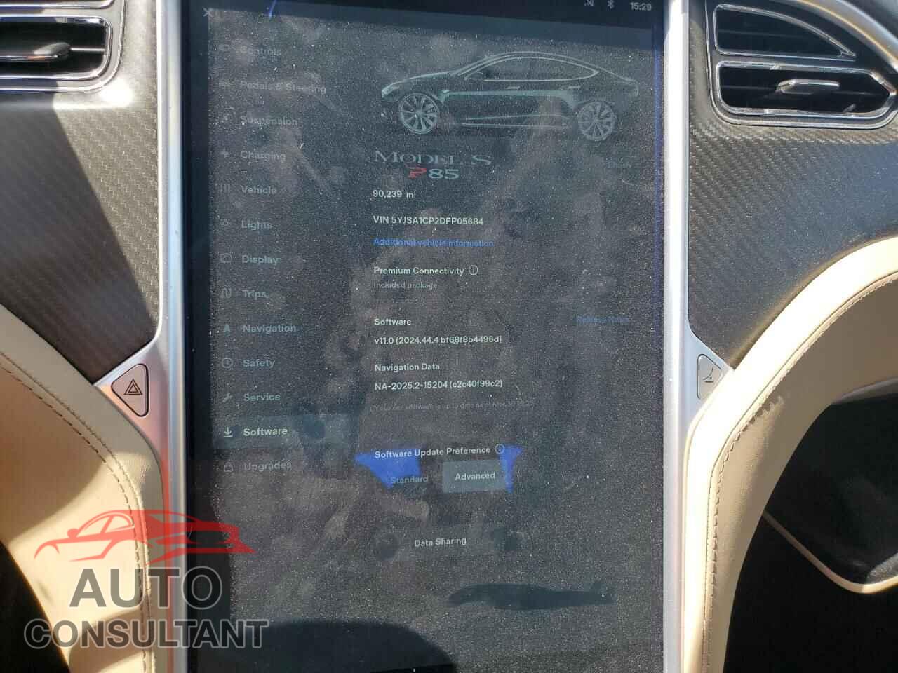 TESLA MODEL S 2013 - 5YJSA1CP2DFP05684