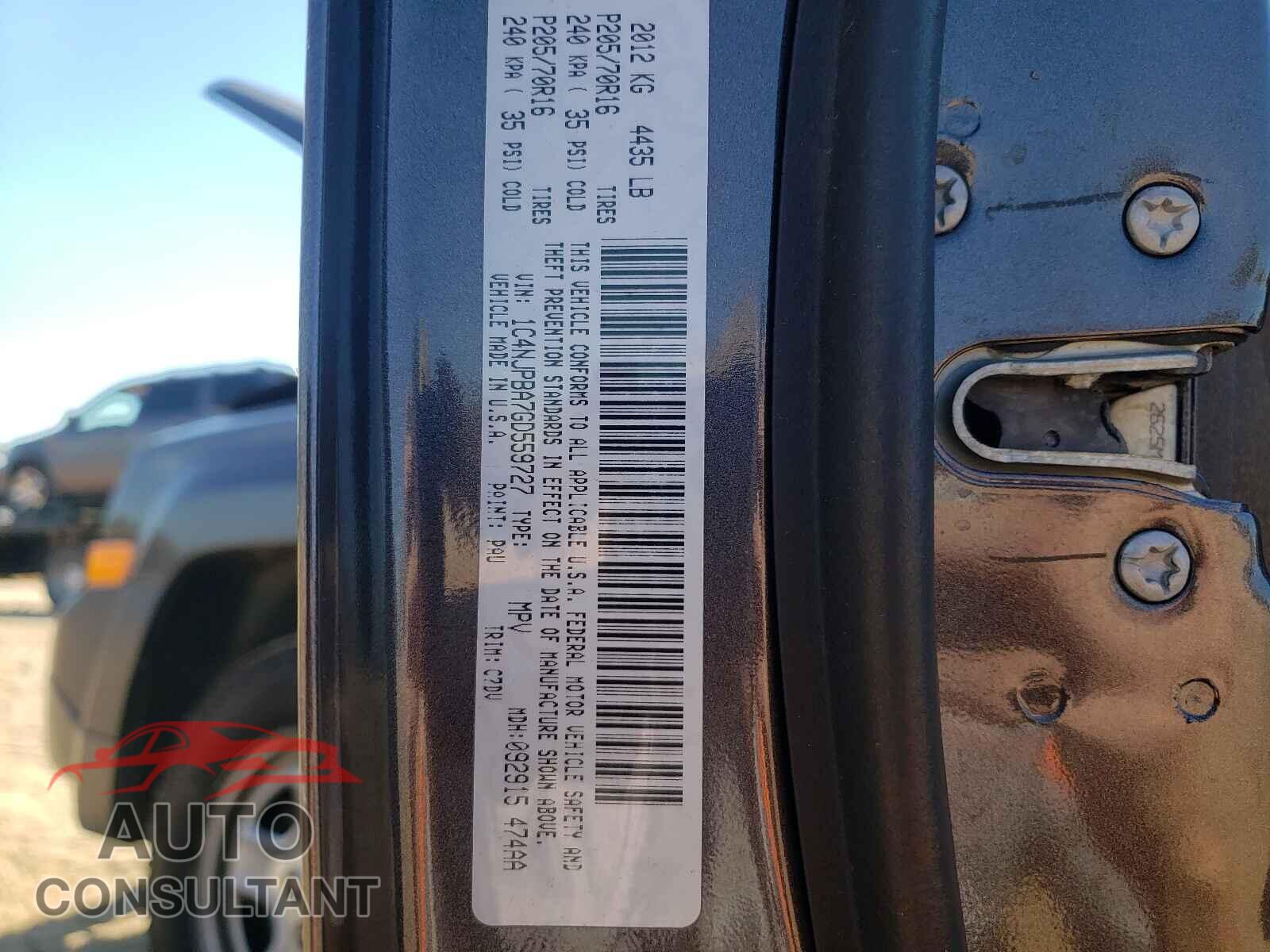JEEP PATRIOT 2016 - 1C4NJPBA7GD559727