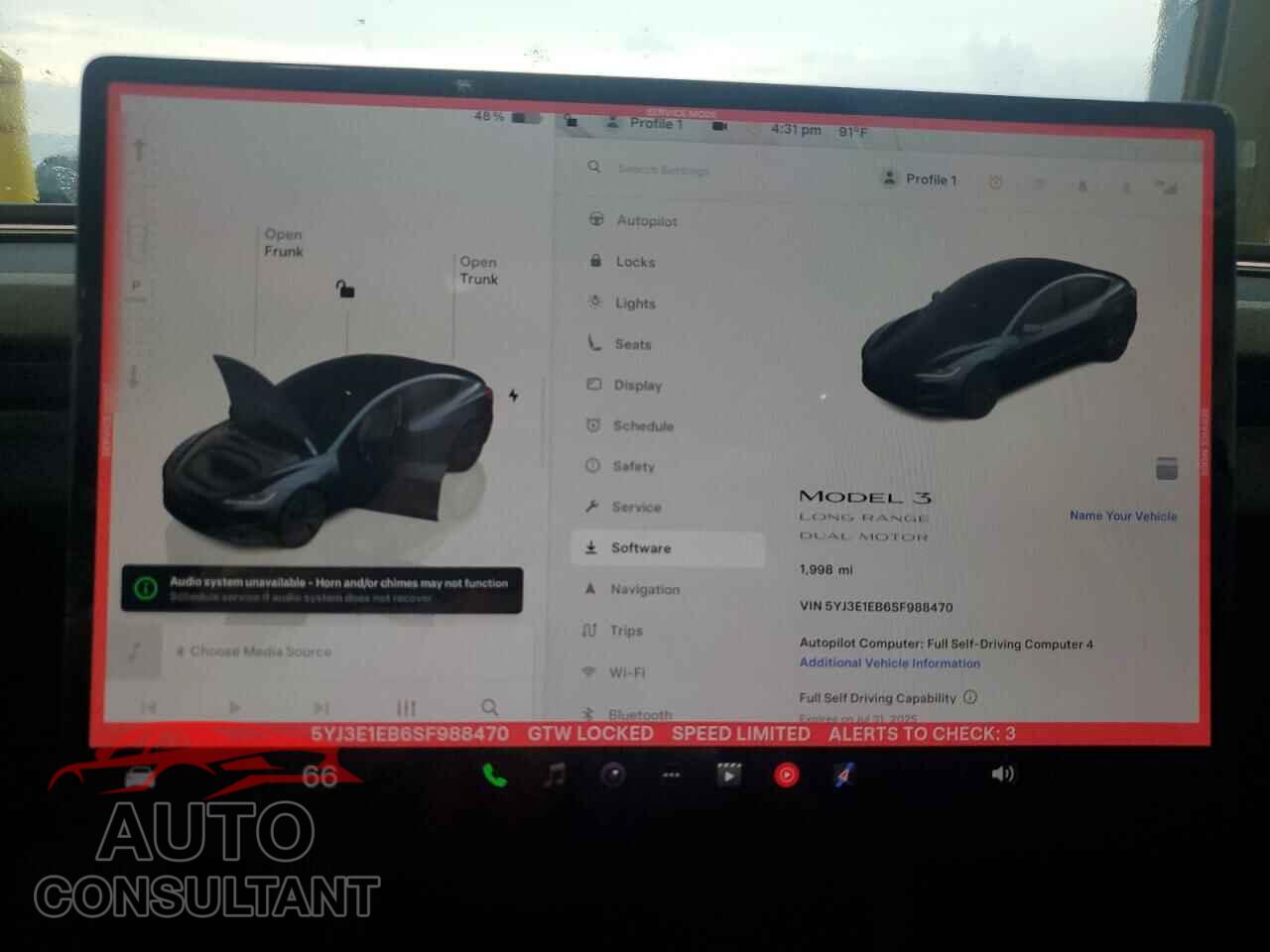 TESLA MODEL 3 2025 - 5YJ3E1EB6SF988470