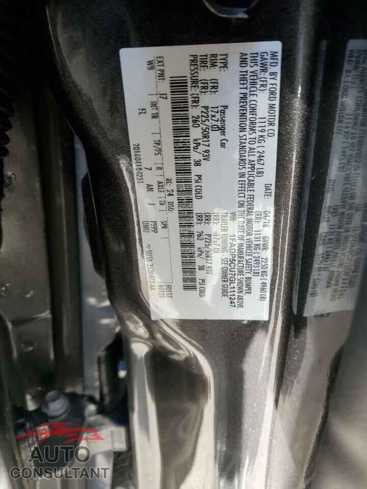 FORD CMAX 2016 - 1FADP5CU7GL111247