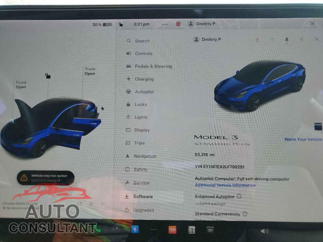 TESLA MODEL 3 2020 - 5YJ3E1EA2LF799291