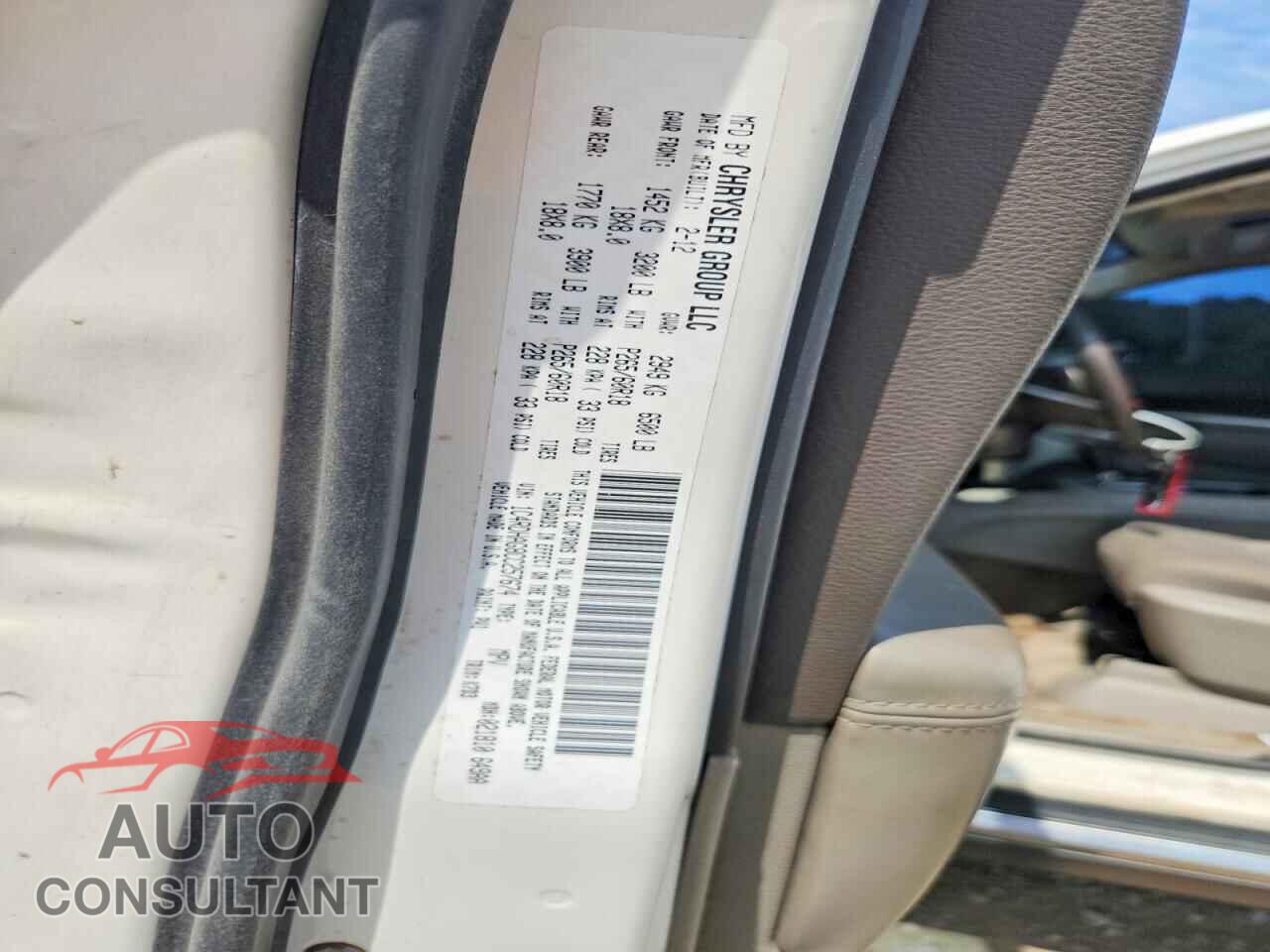 DODGE DURANGO 2012 - 1C4RDHAG8CC257674