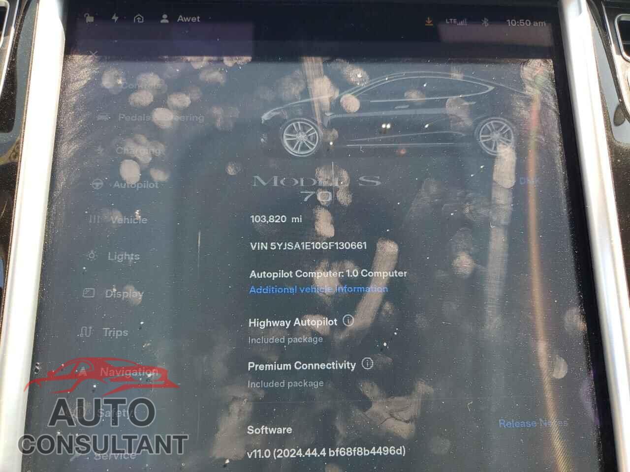 TESLA MODEL S 2016 - 5YJSA1E10GF130661