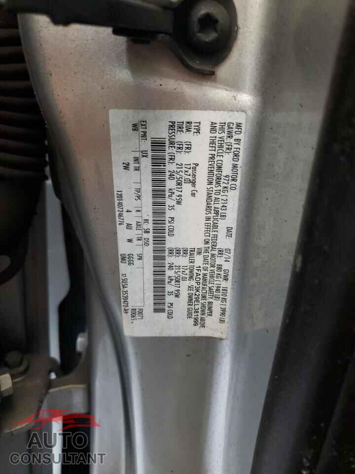 FORD FOCUS 2014 - 1FADP3K29EL381999