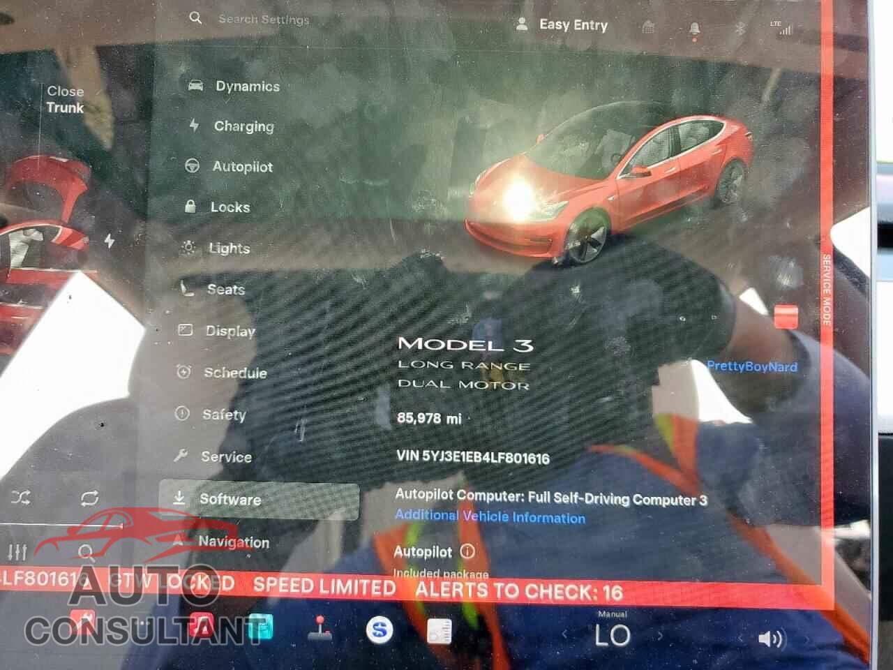 TESLA MODEL 3 2020 - 5YJ3E1EB4LF801616