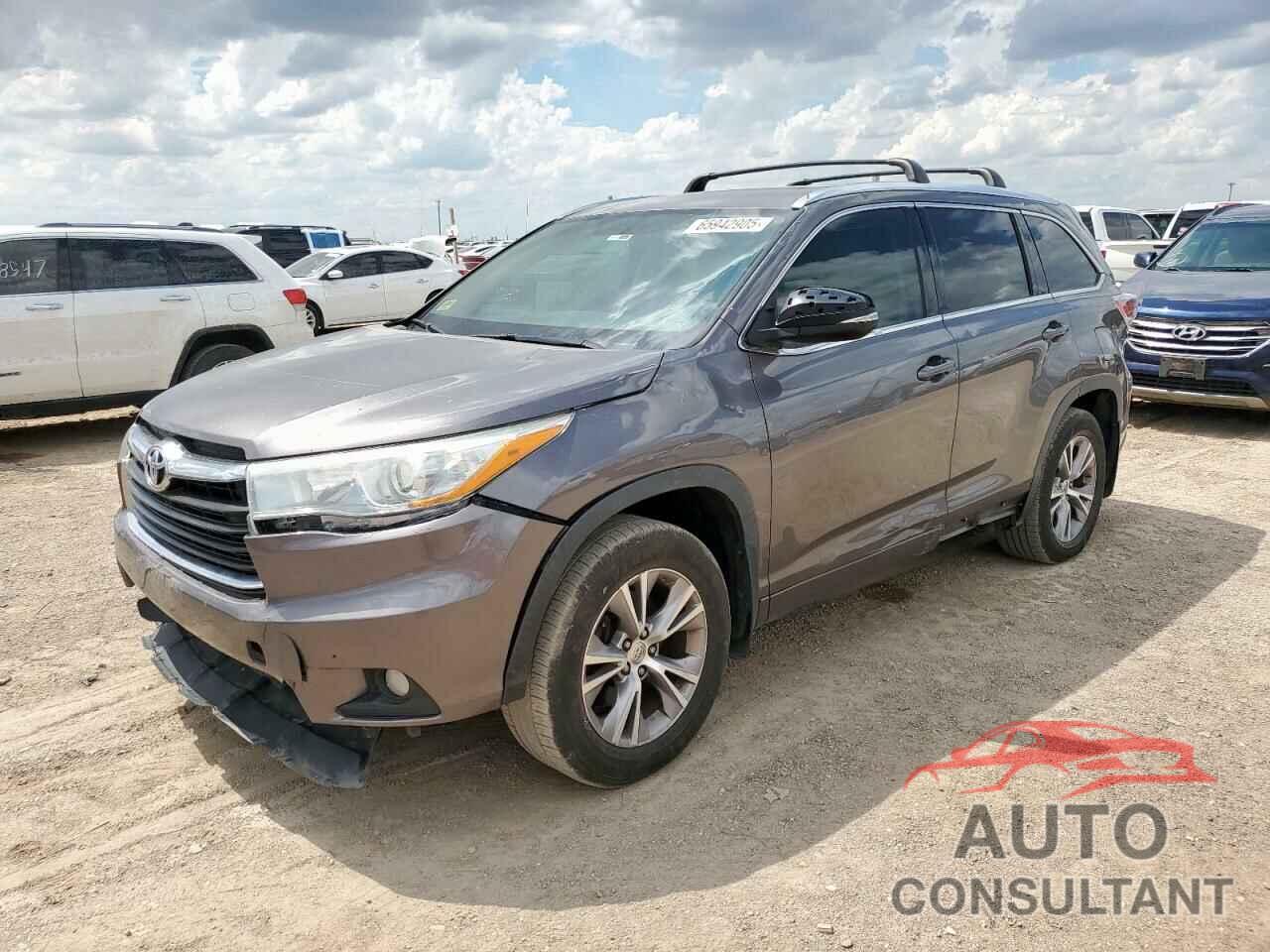 TOYOTA HIGHLANDER 2015 - 5TDJKRFH1FS091012