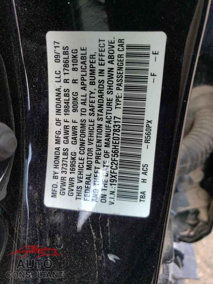 HONDA CIVIC 2017 - 19XFC2F56HE078317