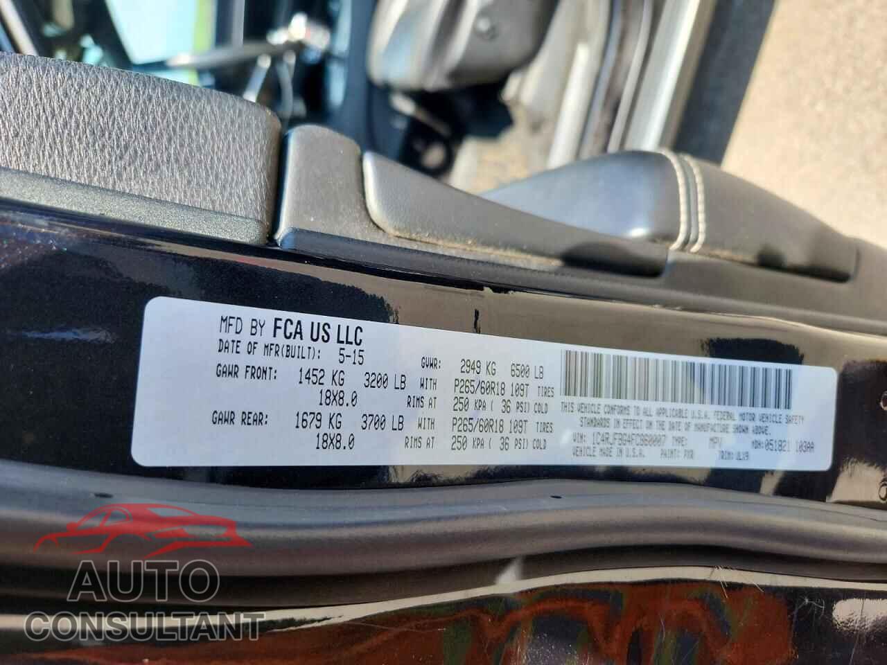 JEEP CHEROKEE 2015 - 1C4RJFBG4FC860007