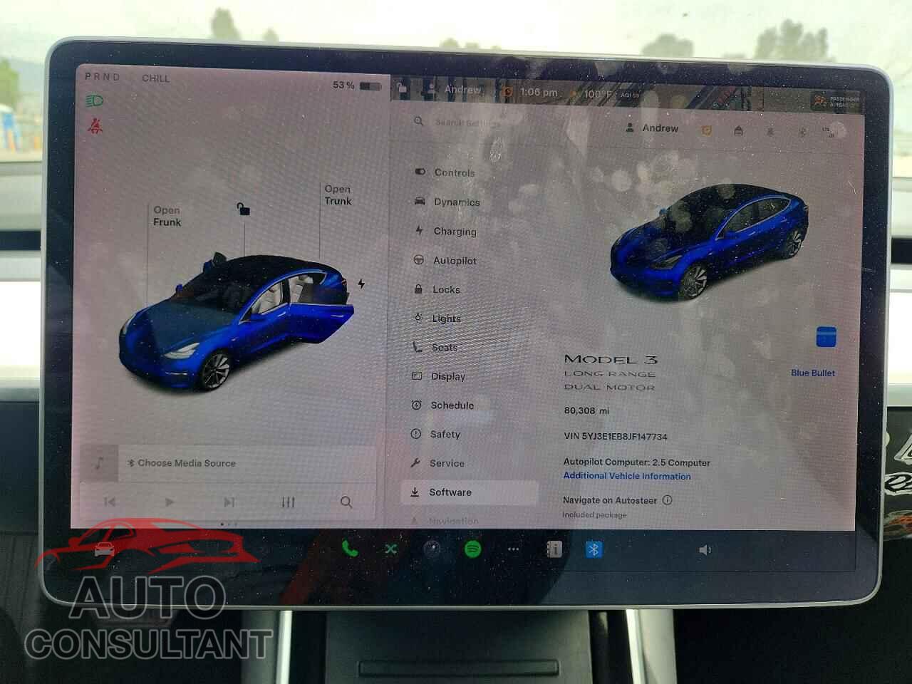TESLA MODEL 3 2018 - 5YJ3E1EB8JF147734