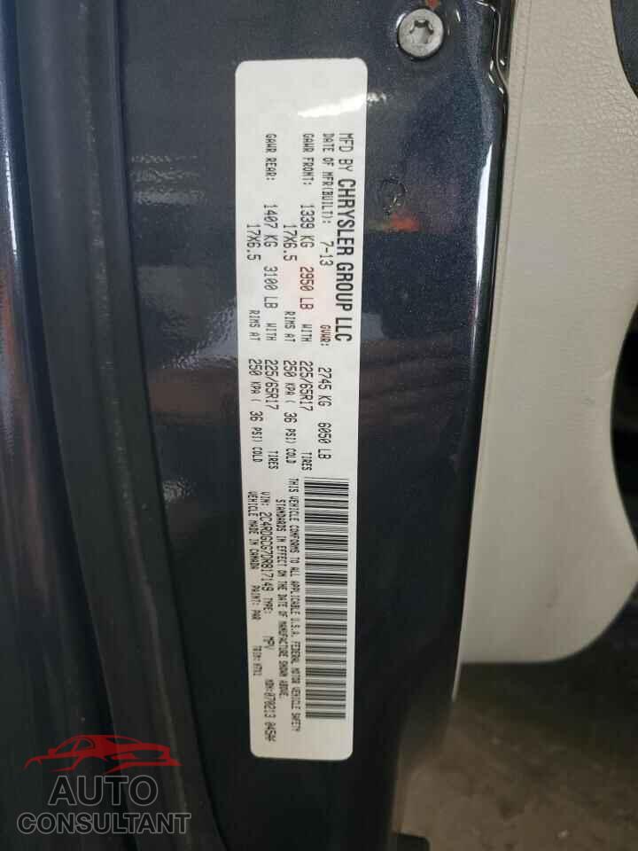 DODGE CARAVAN 2013 - 2C4RDGCG7DR817149