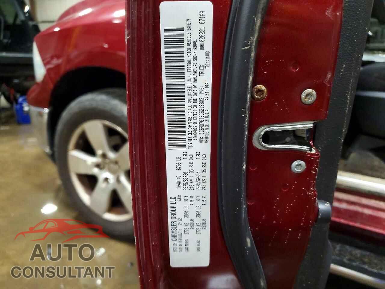 DODGE RAM 1500 2012 - 1C6RD7GT9CS219303