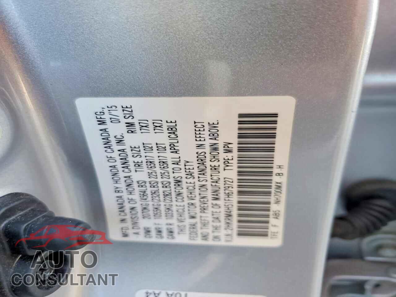 HONDA CRV 2015 - 2HKRM4H51FH679727