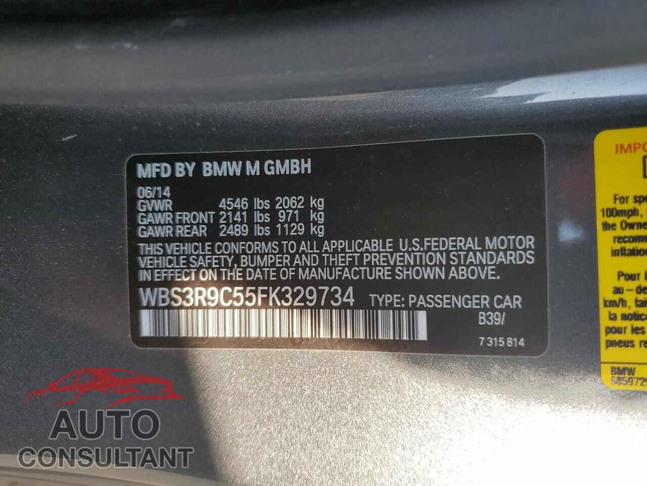 BMW M4 2015 - WBS3R9C55FK329734