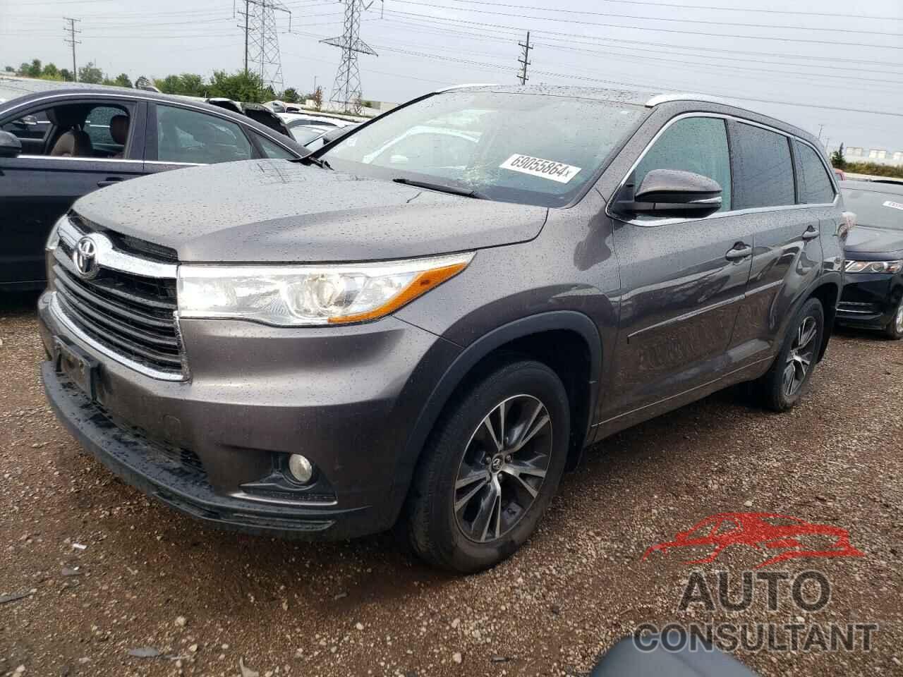 TOYOTA HIGHLANDER 2016 - 5TDJKRFH2GS502628