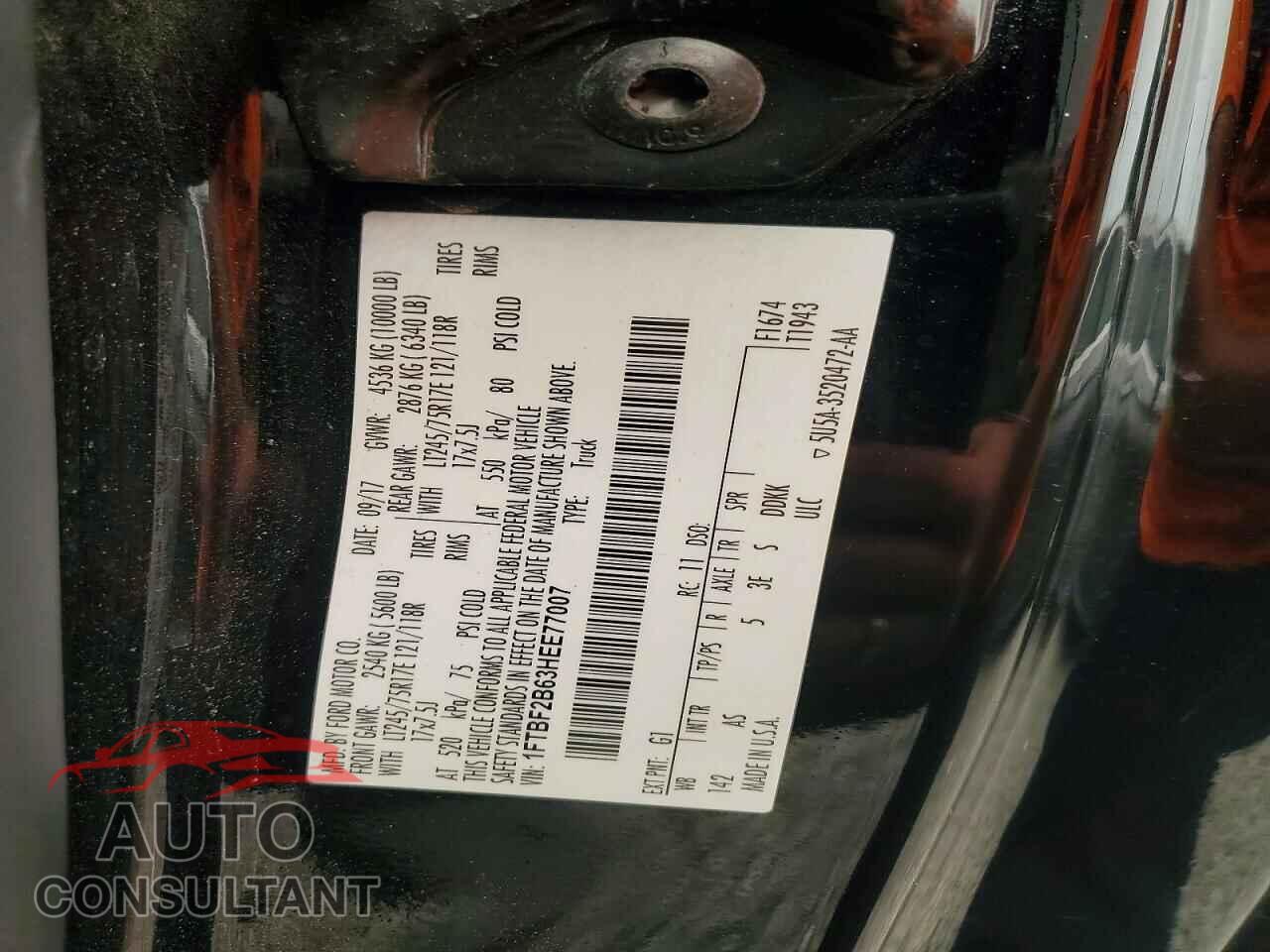 FORD F250 2017 - 1FTBF2B63HEE77007