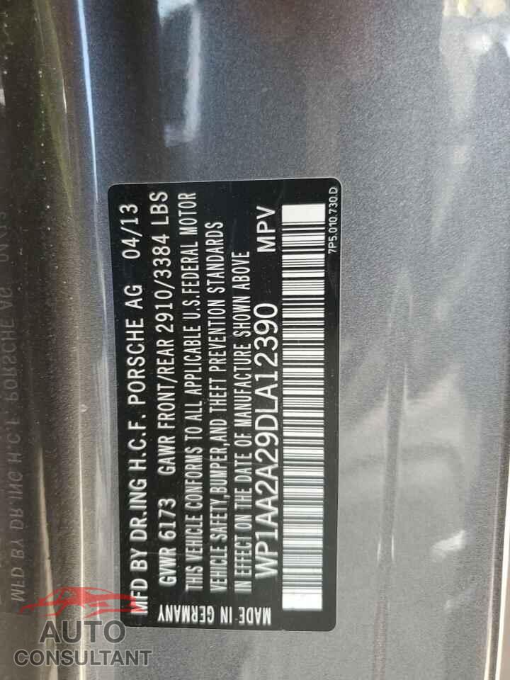 PORSCHE CAYENNE 2013 - WP1AA2A29DLA12390