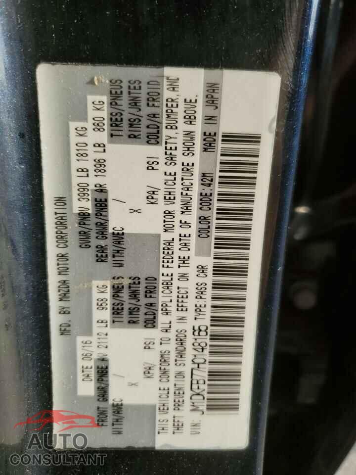 MAZDA CX-3 2017 - JM1DKFB77H0148165