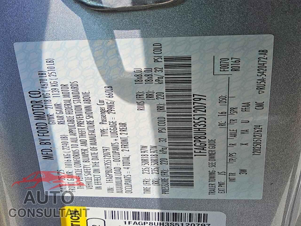FORD MUSTANG 2025 - 1FAGP8UH3S5120797