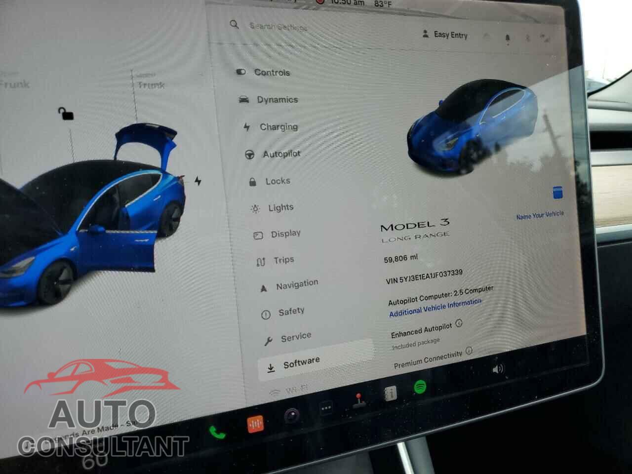 TESLA MODEL 3 2018 - 5YJ3E1EA1JF037339