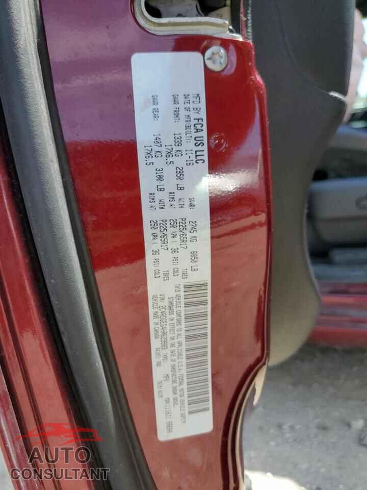 DODGE CARAVAN 2017 - 2C4RDGEG4HR629983
