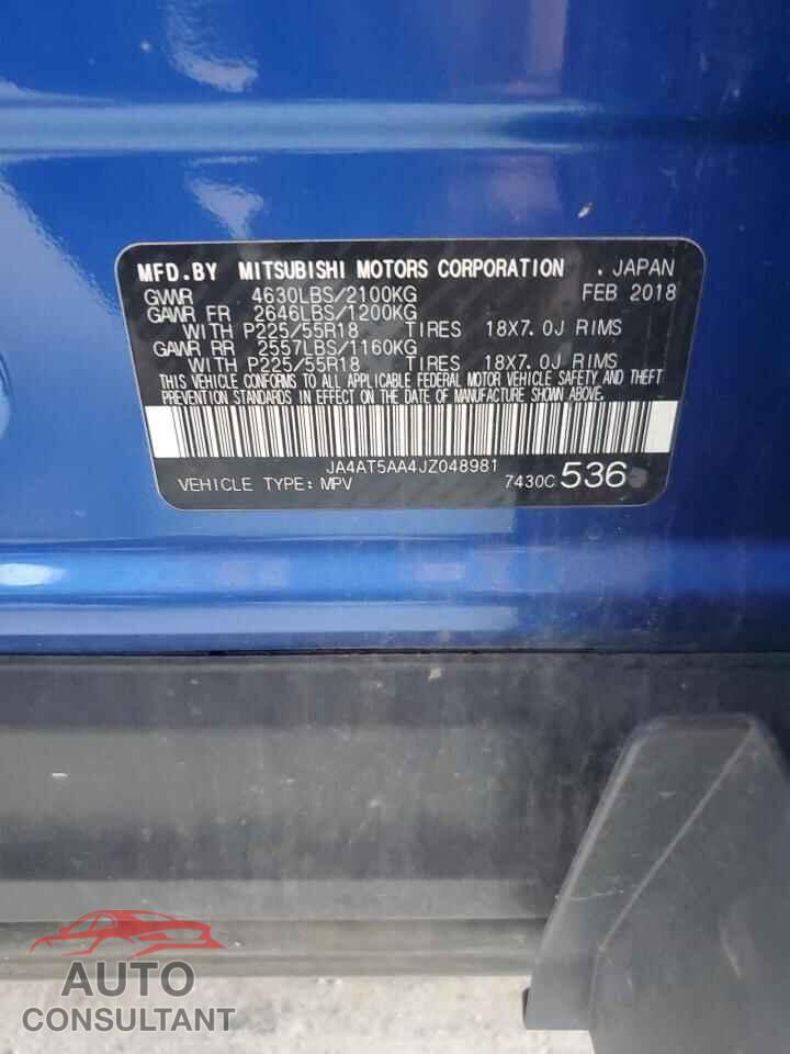MITSUBISHI ECLIPSE 2018 - JA4AT5AA4JZ048981
