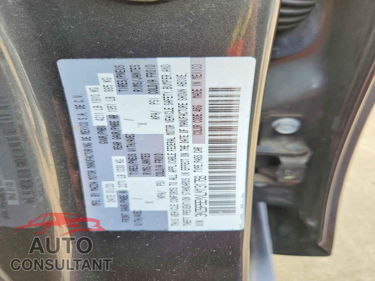 MAZDA 3 2020 - 3MZBPBEMXLM131768
