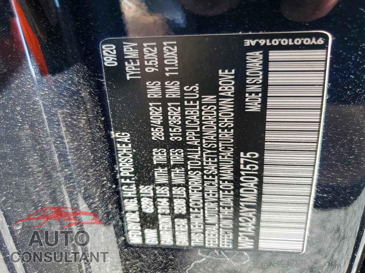 PORSCHE CAYENNE 2021 - WP1AA2AY1MDA01575