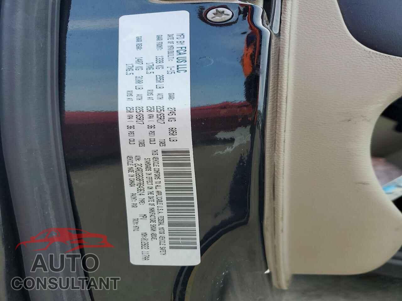 DODGE CARAVAN 2015 - 2C4RDGBG8FR643614