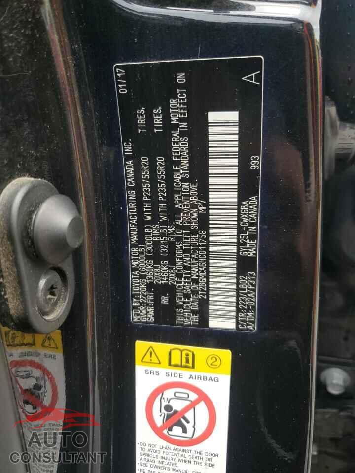 LEXUS RX450 2017 - 2T2BGMCA6HC011758