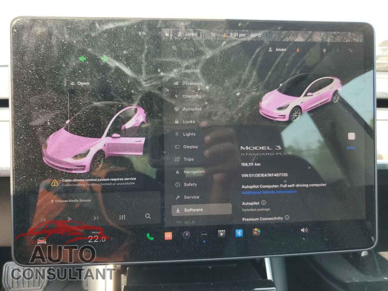TESLA MODEL 3 2019 - 5YJ3E1EA7KF487725