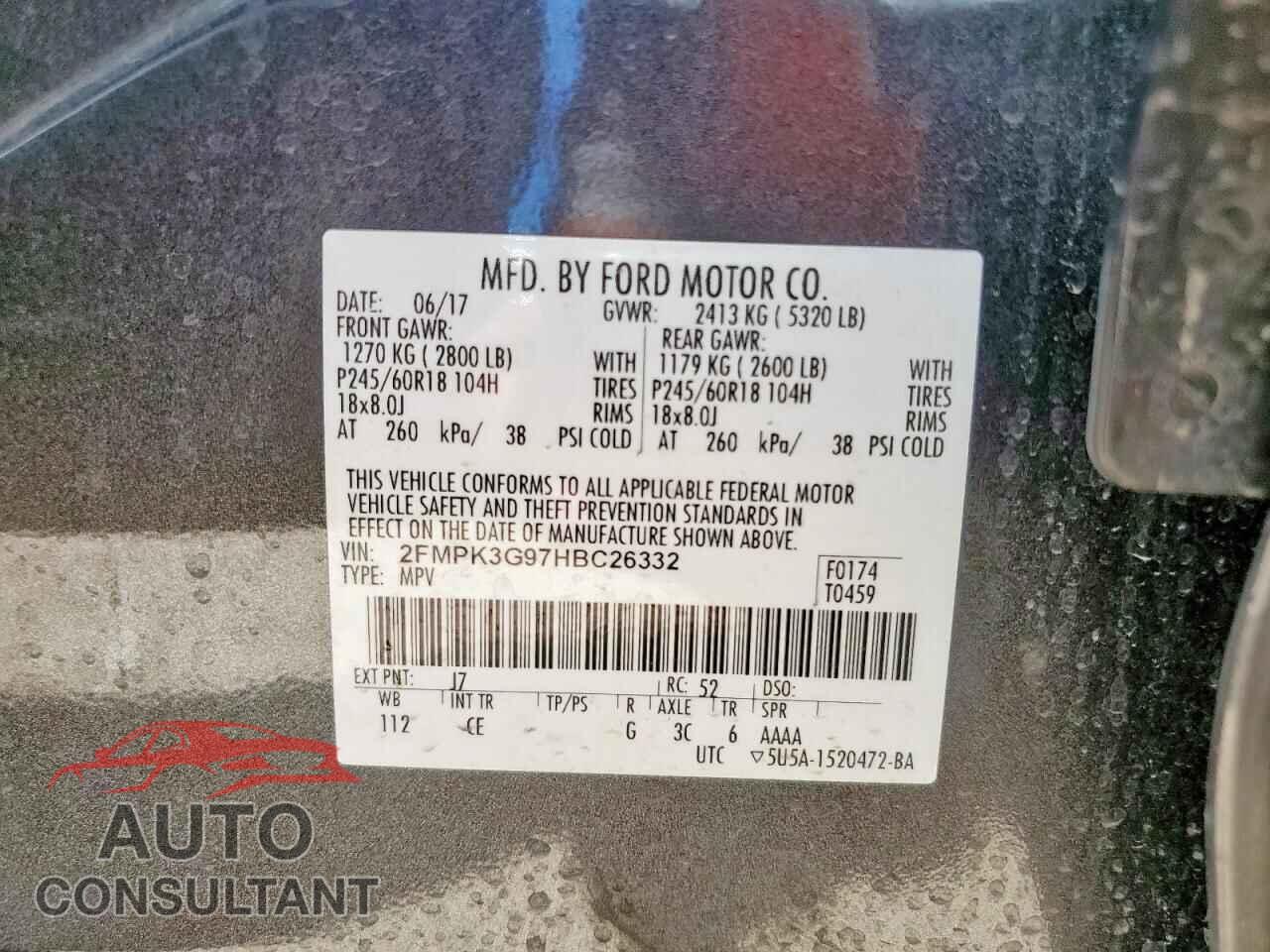 FORD EDGE 2017 - 2FMPK3G97HBC26332