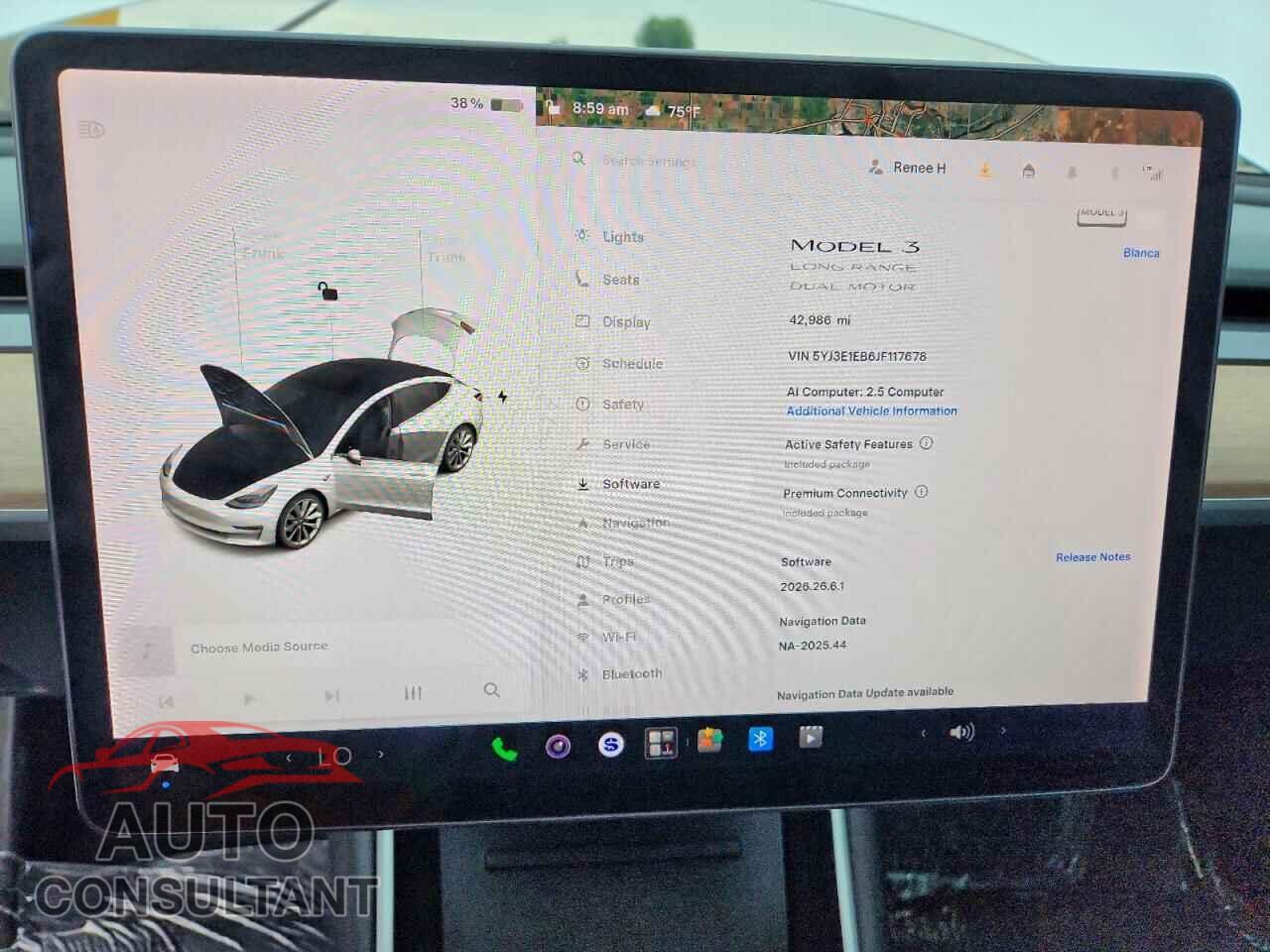 TESLA MODEL 3 2018 - 5YJ3E1EB6JF117678