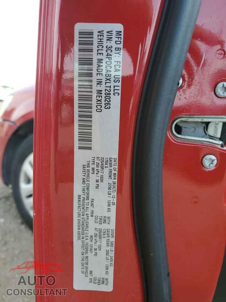 DODGE JOURNEY 2020 - 3C4PDCABXLT280263