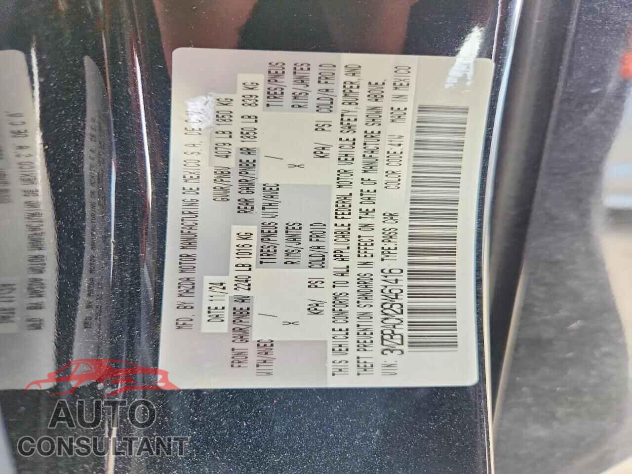 MAZDA 3 2025 - 3MZBPACM2SM461416