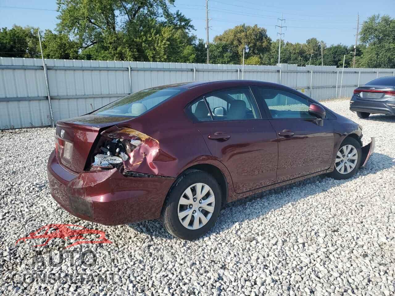 HONDA CIVIC 2012 - 19XFB2F57CE365578