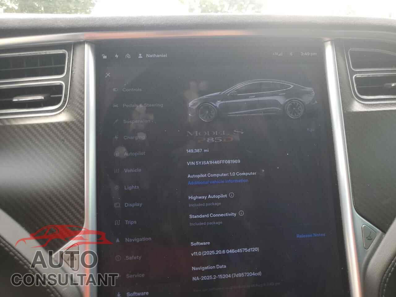 TESLA MODEL S 2015 - 5YJSA1H46FF081969