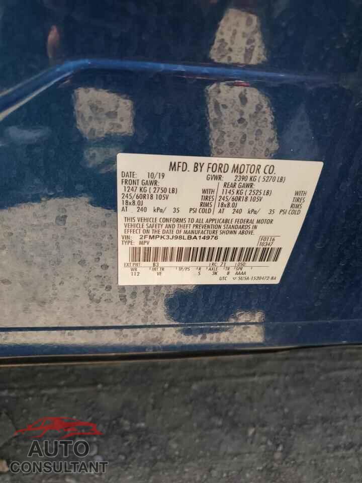 FORD EDGE 2020 - 2FMPK3J98LBA14976