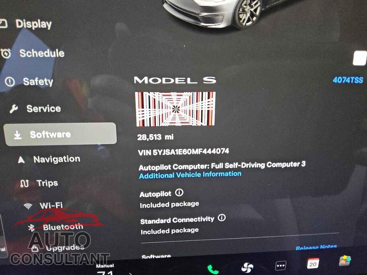 TESLA MODEL S 2021 - 5YJSA1E60MF444074