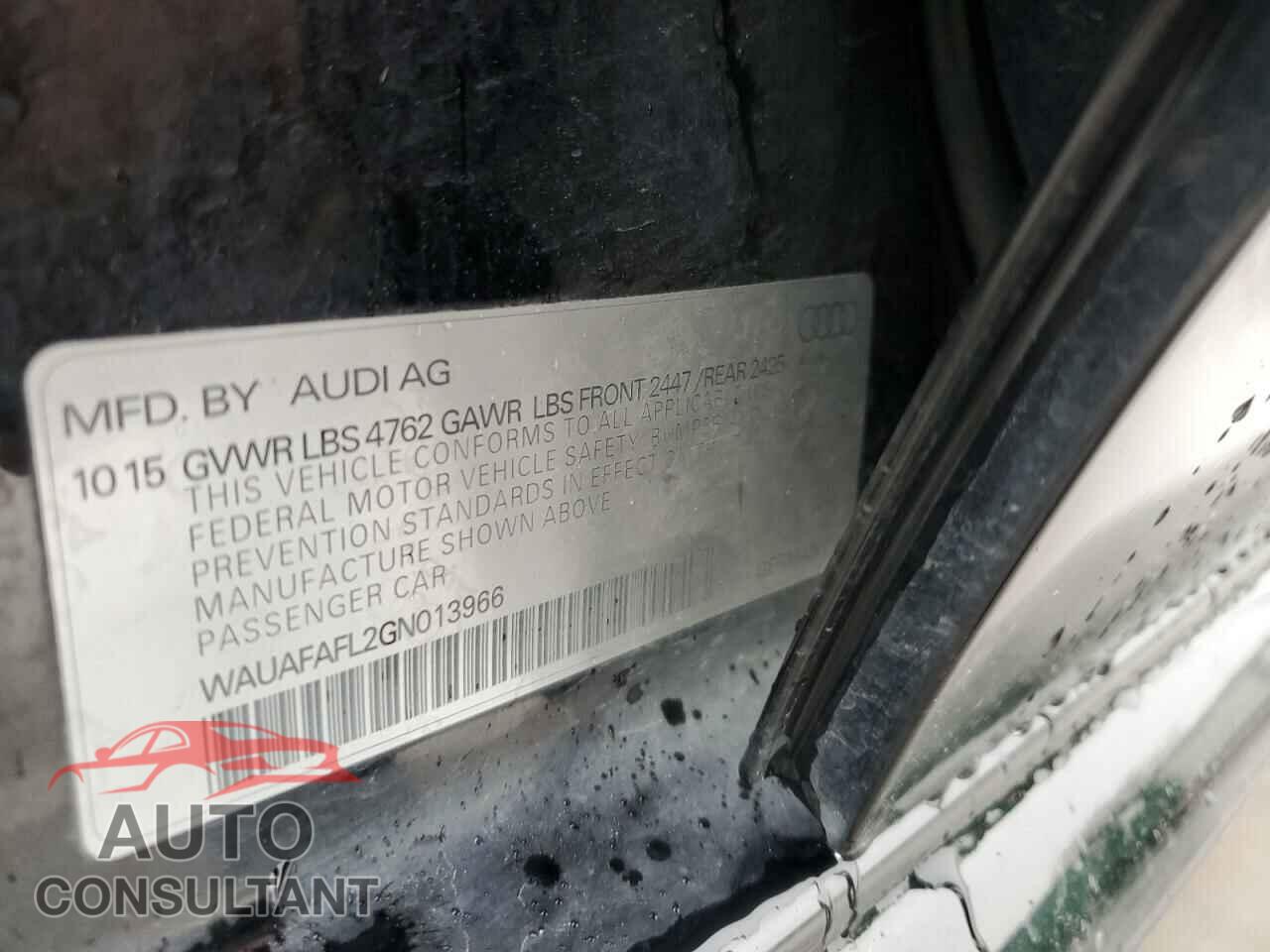 AUDI A4 2016 - WAUAFAFL2GN013966