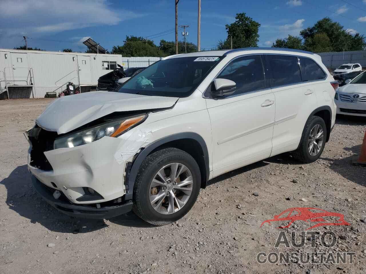 TOYOTA HIGHLANDER 2015 - 5TDJKRFH9FS188247