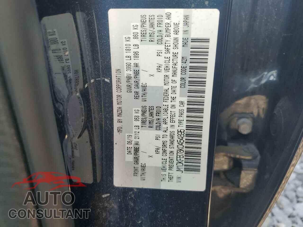 MAZDA CX-3 2019 - JM1DKFB78K0454895