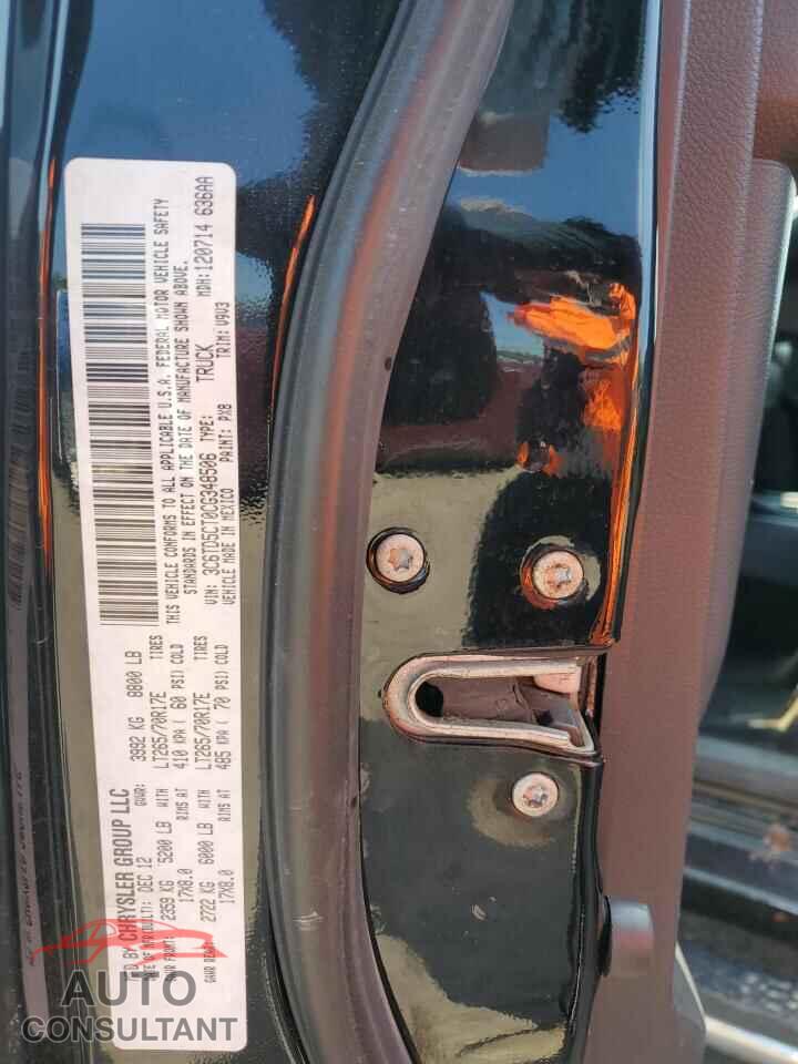 DODGE RAM 2500 2012 - 3C6TD5CT0CG348506