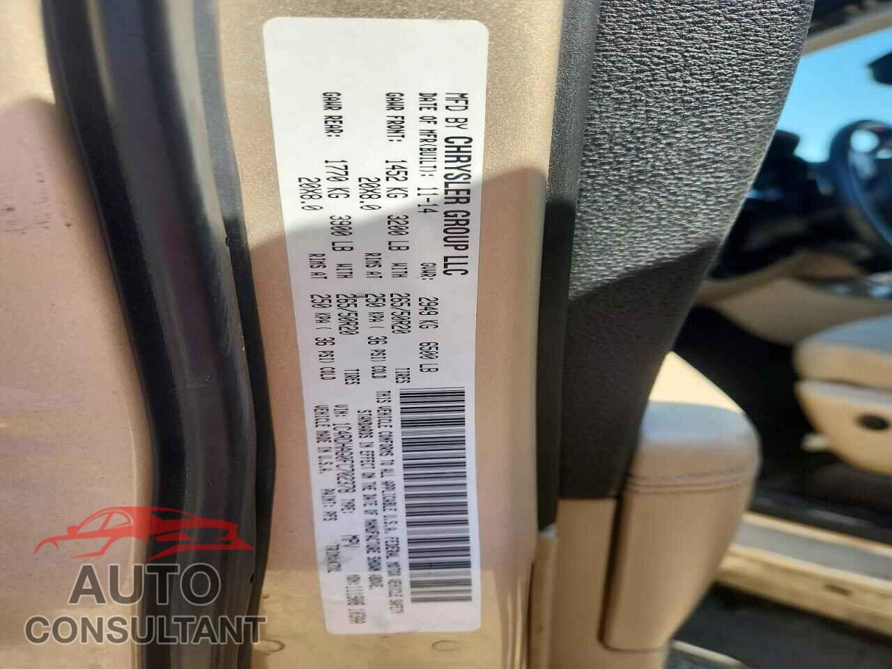 DODGE DURANGO 2015 - 1C4RDHAG0FC702378