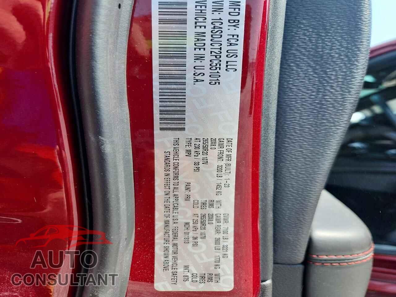 DODGE DURANGO 2023 - 1C4SDJCT2PC551015