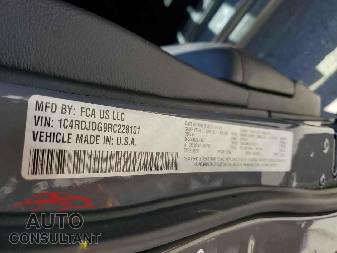 DODGE DURANGO 2024 - 1C4RDJDG9RC228101