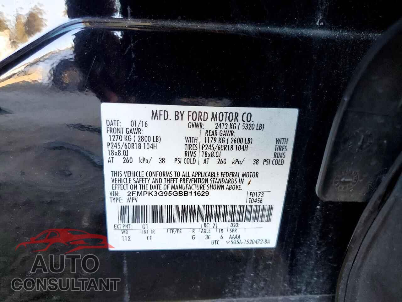 FORD EDGE 2016 - 2FMPK3G95GBB11629